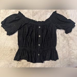 Express BOHO off shoulder black top.